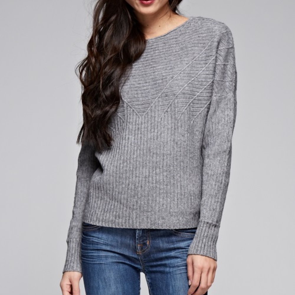 NWT Grey Dolman Sweater